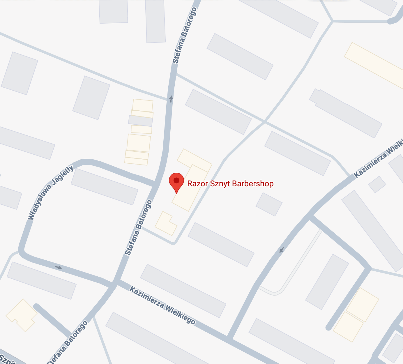 Mapa — Razor Sznyt Barber Shop, ul. Batorego 4, Knurów